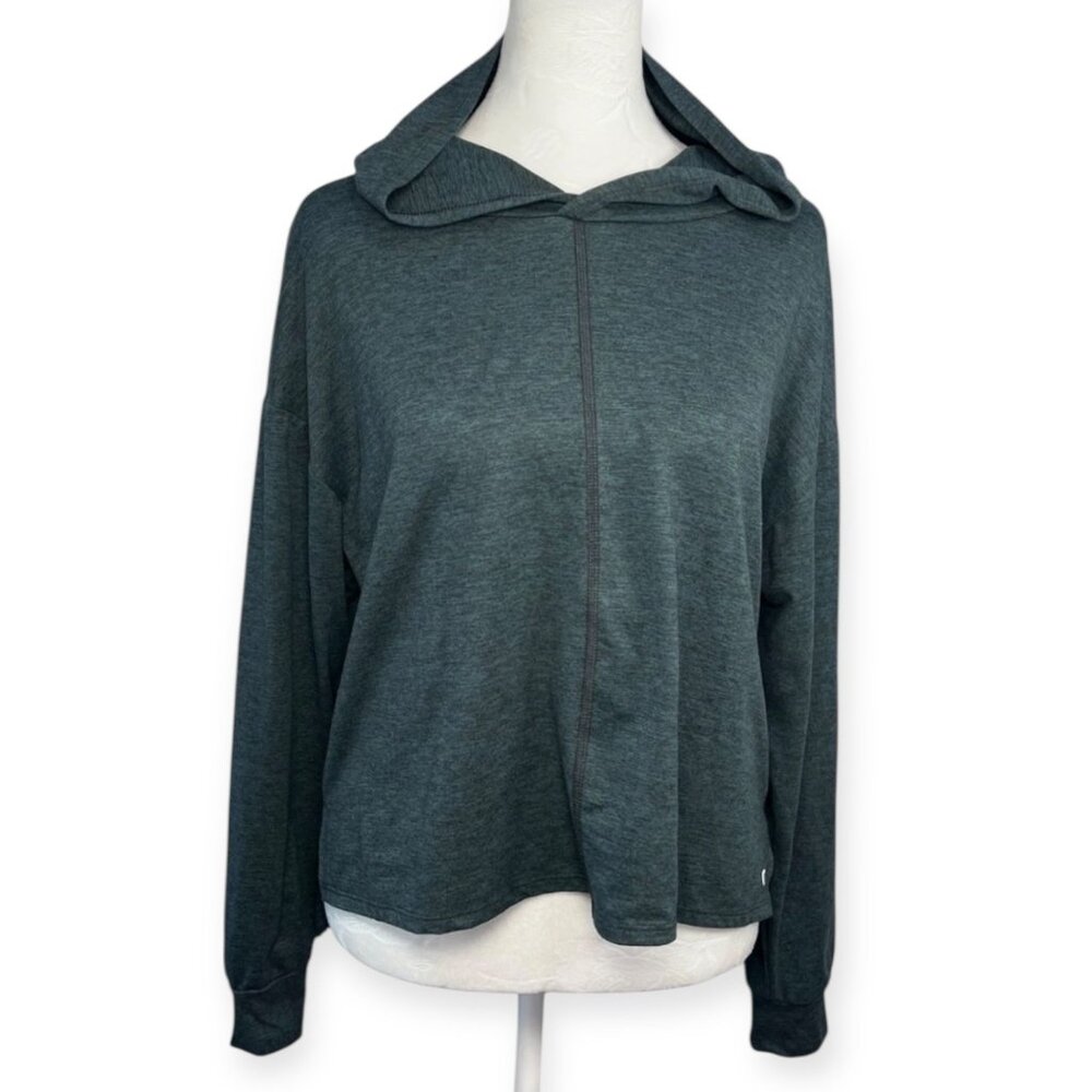 GAP Cropped Hoodie Green Lightweight Pullover Small